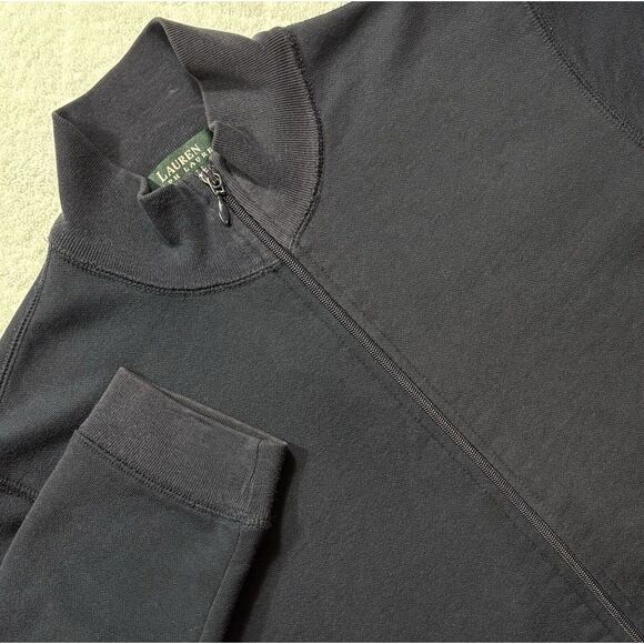 Lauren Ralph Lauren LRL Full Zip Womens PS Petite Small Sweatshirt Mock Neck 368 - Picture 4 of 10